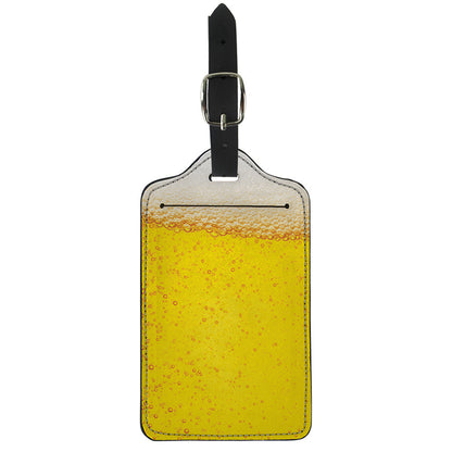 Beer With Foam Print Luggage Tag