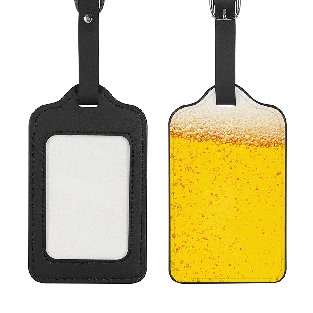 Beer With Foam Print Luggage Tag