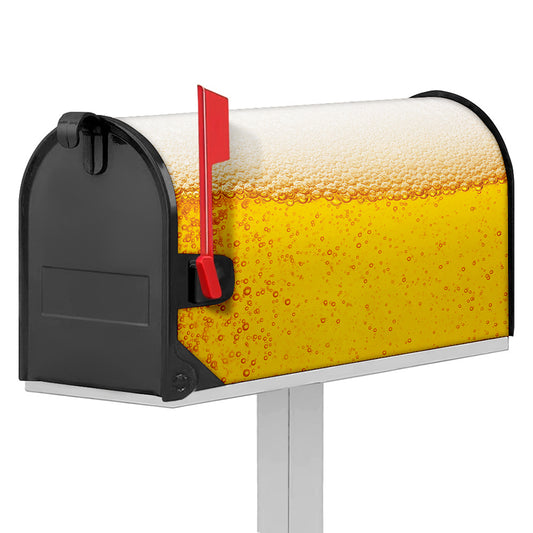 Beer With Foam Print Mailbox Cover