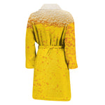 Beer With Foam Print Men's Bathrobe