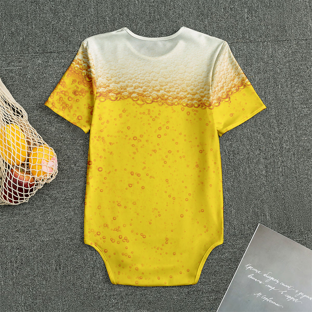 Beer With Foam Print Men's Bodysuit