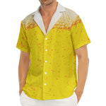 Beer With Foam Print Men's Deep V-Neck Shirt