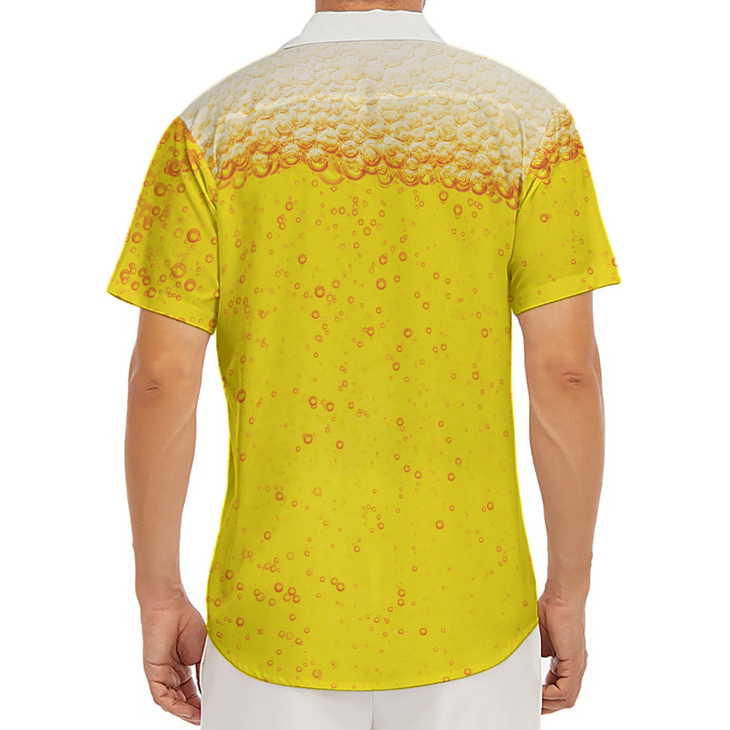 Beer With Foam Print Men's Deep V-Neck Shirt