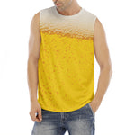 Beer With Foam Print Men's Fitness Tank Top