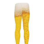 Beer With Foam Print Men's leggings