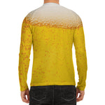 Beer With Foam Print Men's Long Sleeve Rash Guard