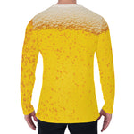 Beer With Foam Print Men's Long Sleeve T-Shirt