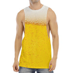 Beer With Foam Print Men's Muscle Tank Top