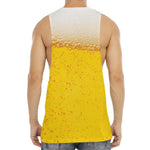 Beer With Foam Print Men's Muscle Tank Top