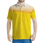 Beer With Foam Print Men's Polo Shirt