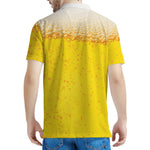 Beer With Foam Print Men's Polo Shirt