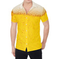 Beer With Foam Print Men's Shirt