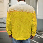 Beer With Foam Print Men's Shirt Jacket