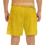 Beer With Foam Print Men's Split Running Shorts