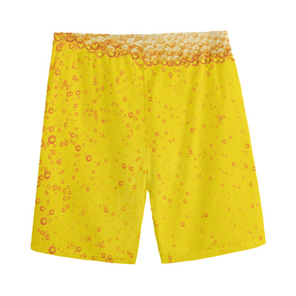 Beer With Foam Print Men's Sports Shorts