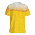 Beer With Foam Print Men's Athletic T-Shirt