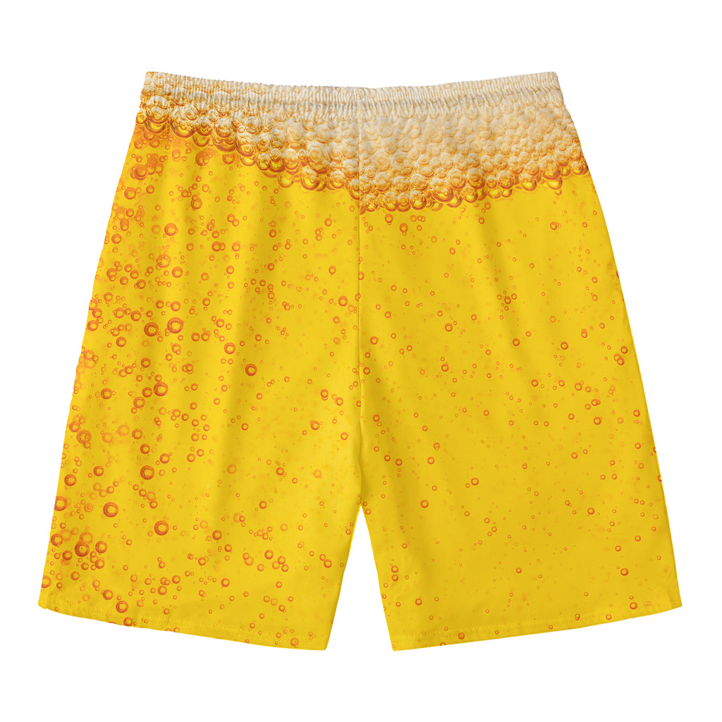 Beer With Foam Print Men's Swim Trunks