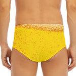 Beer With Foam Print Men's Triangle Swim Briefs