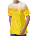 Beer With Foam Print Men's Velvet T-Shirt