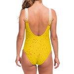 Beer With Foam Print One Piece Swimsuit