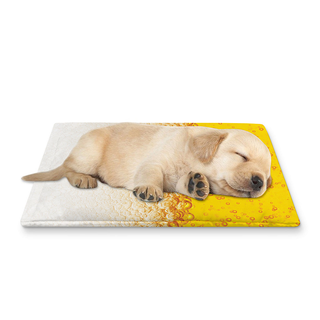 Beer With Foam Print Pet Cooling Mat Cover