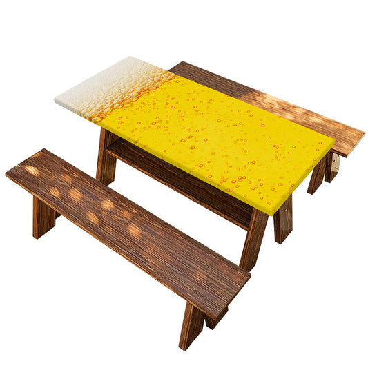 Beer With Foam Print Picnic Table Cover