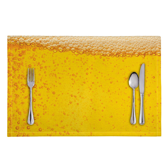 Beer With Foam Print Placemat