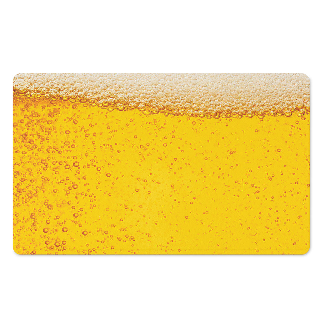 Beer With Foam Print Polyester Doormat