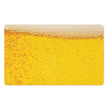 Beer With Foam Print Polyester Doormat