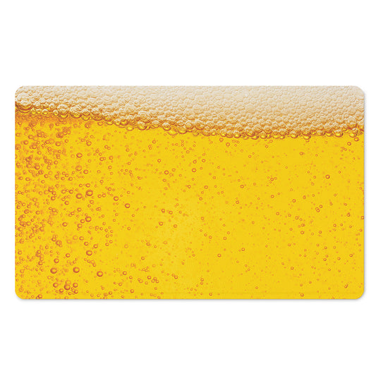 Beer With Foam Print Polyester Doormat
