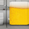 Beer With Foam Print Polyester Shower Curtain