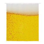 Beer With Foam Print Polyester Shower Curtain