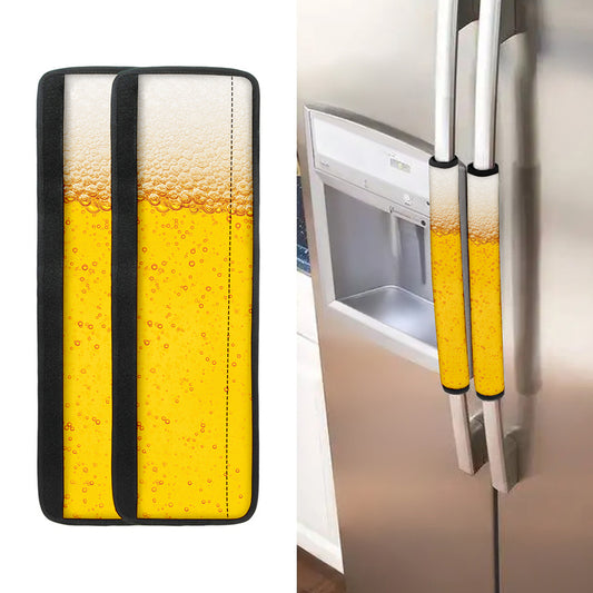 Beer With Foam Print Refrigerator Handle Covers
