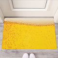 Beer With Foam Print Rubber Doormat