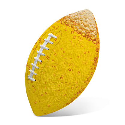 Beer With Foam Print Rugby Ball