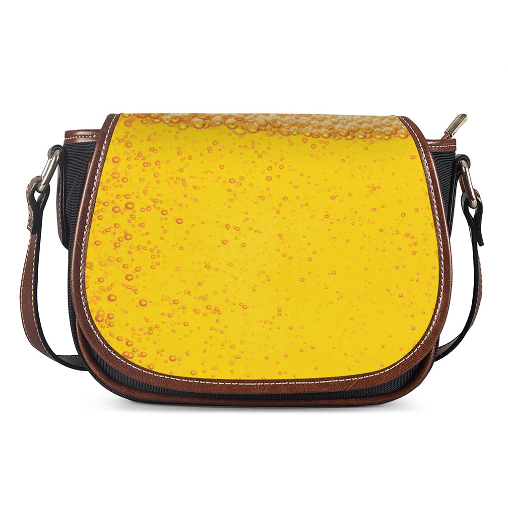 Beer With Foam Print Saddle Bag