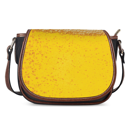 Beer With Foam Print Saddle Bag
