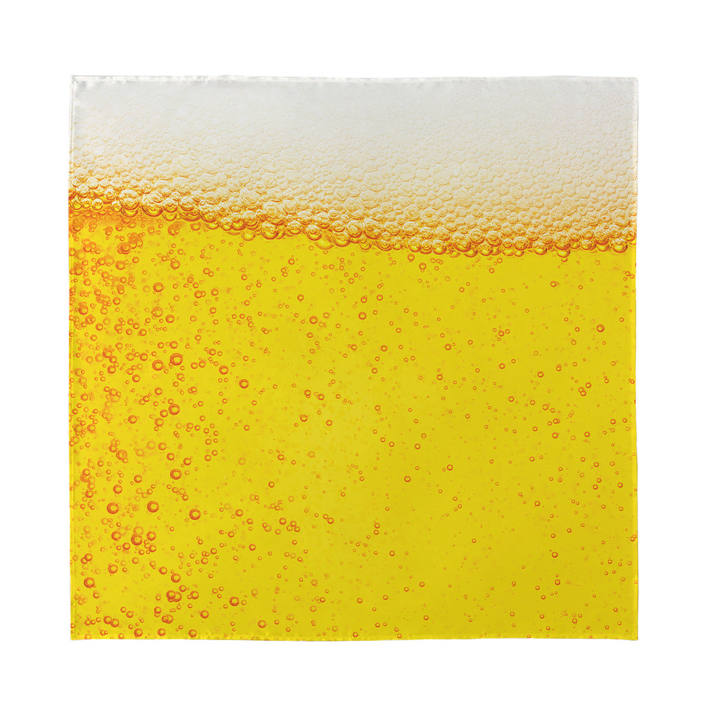 Beer With Foam Print Silk Bandana