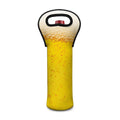Beer With Foam Print Single Neoprene Wine Tote