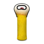 Beer With Foam Print Single Neoprene Wine Tote