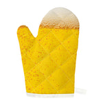 Beer With Foam Print Single Oven Mitt