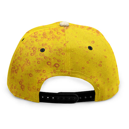 Beer With Foam Print Snapback Cap