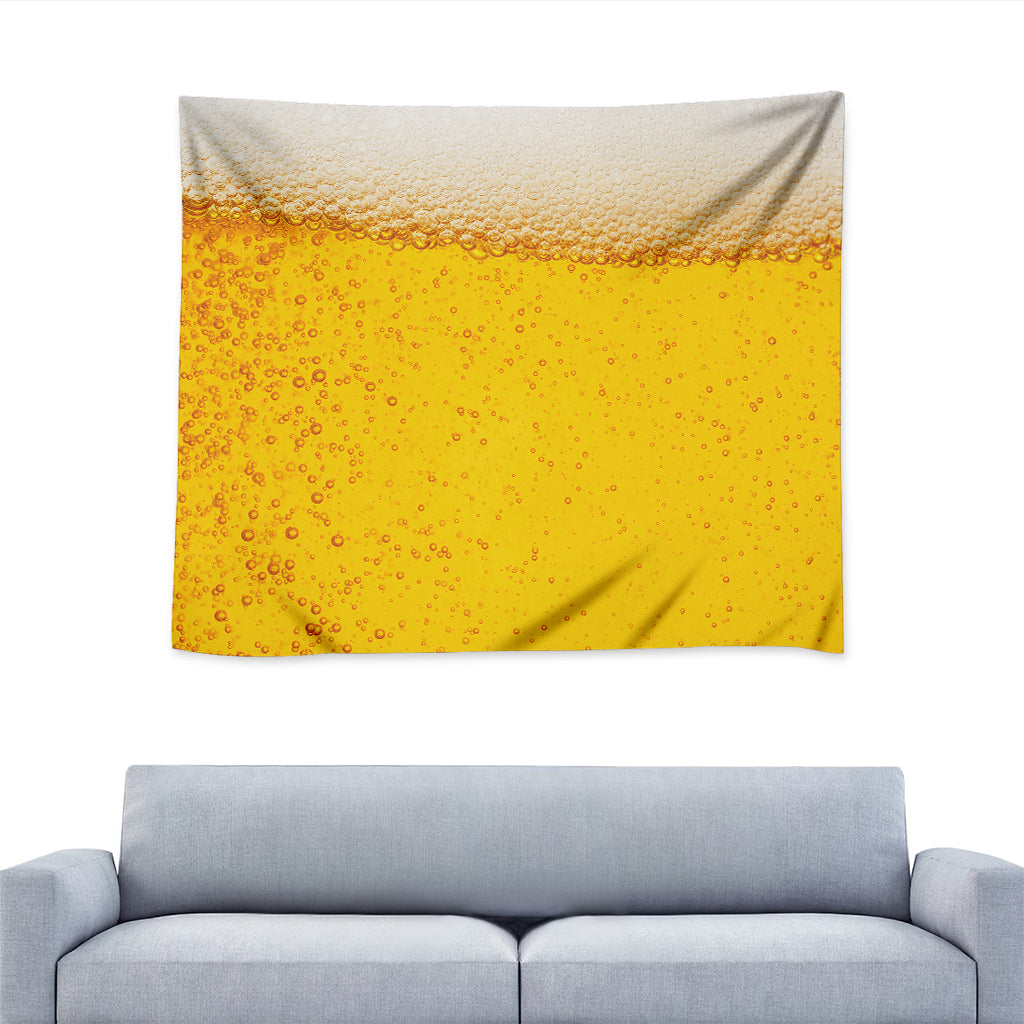 Beer With Foam Print Tapestry