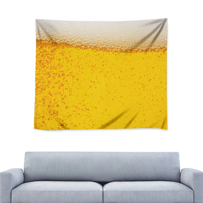 Beer With Foam Print Tapestry
