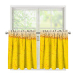 Beer With Foam Print Tier Curtains