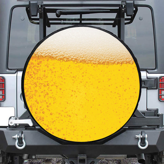 Beer With Foam Print Tire Cover