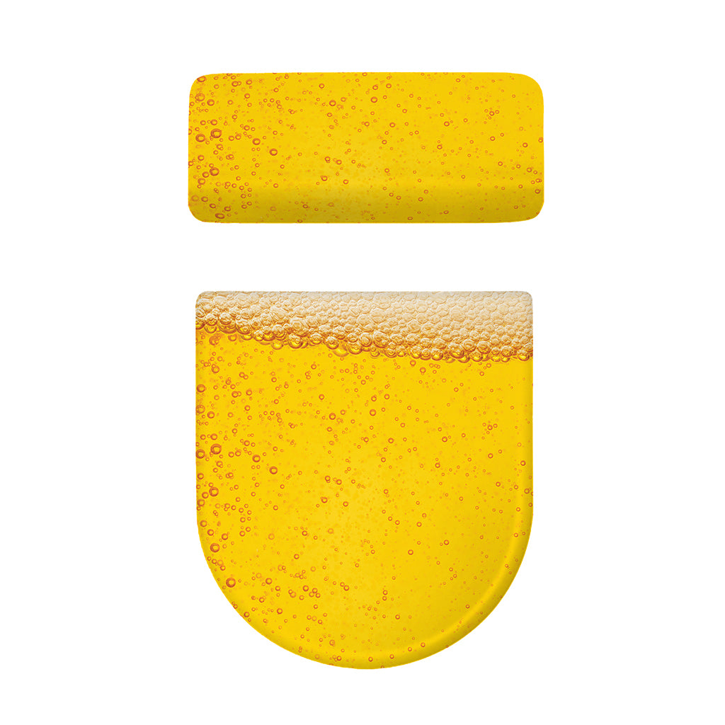 Beer With Foam Print Toilet Lid And Tank Cover Set