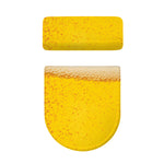 Beer With Foam Print Toilet Lid And Tank Cover Set