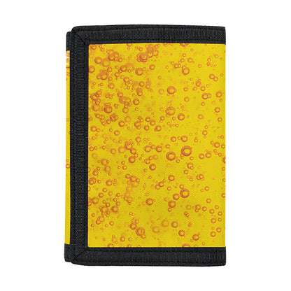 Beer With Foam Print Trifold Wallet