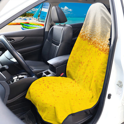 Beer With Foam Print Waterproof Car Seat Cover